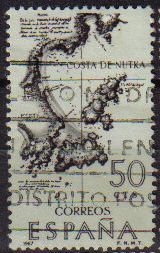 ESPAÑA 1967 1820 Sello VIII Forjadores de América Costa de Nutka usado Espana Spain Espagne Spagna Spanje Spanien 